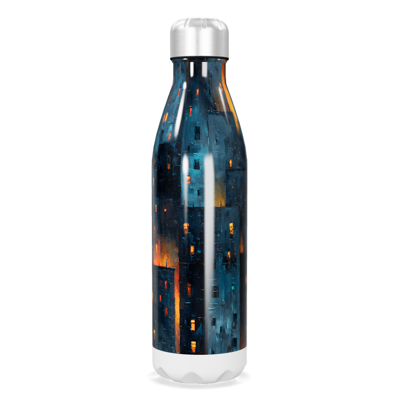 Garrafa Inox - Estampa Noturna Urbana