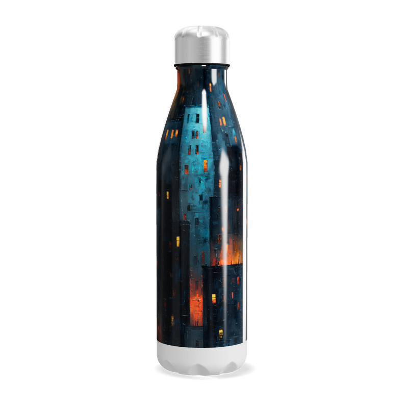 Garrafa Inox - Estampa Noturna Urbana
