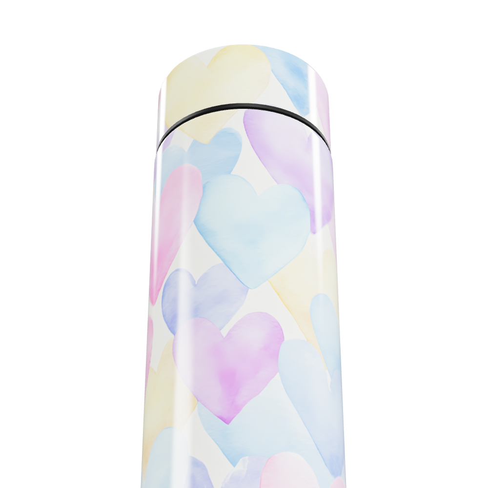 Garrafa Térmica Touch Corações Coloridos