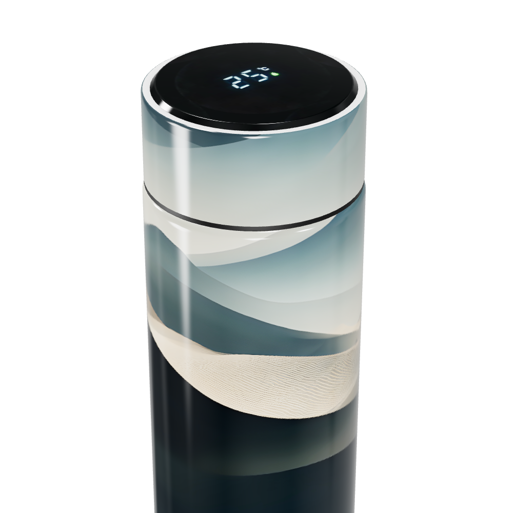 Garrafa Térmica Touch - Design Paisagem Azul