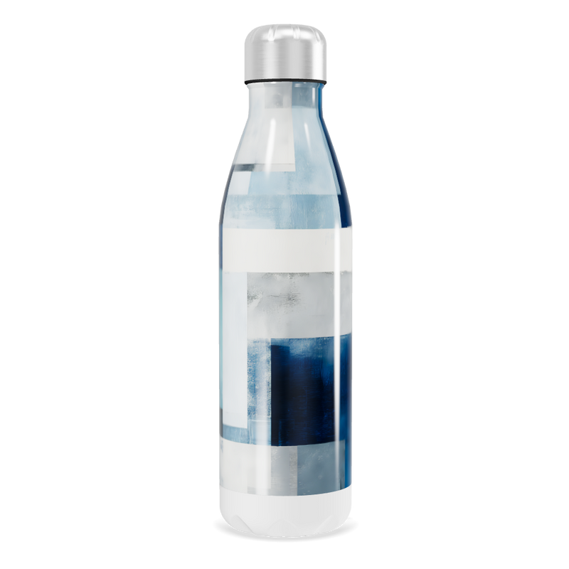Garrafa Inox - Estampa Azul e Branca