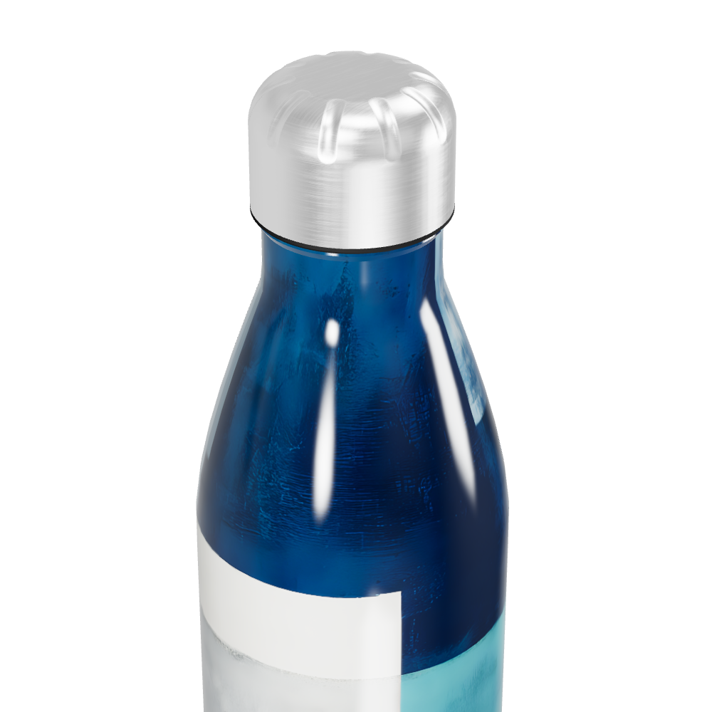 Garrafa Inox - Estampa Azul e Branca