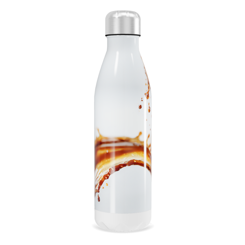 Garrafa Inox - Estampa Café Branca