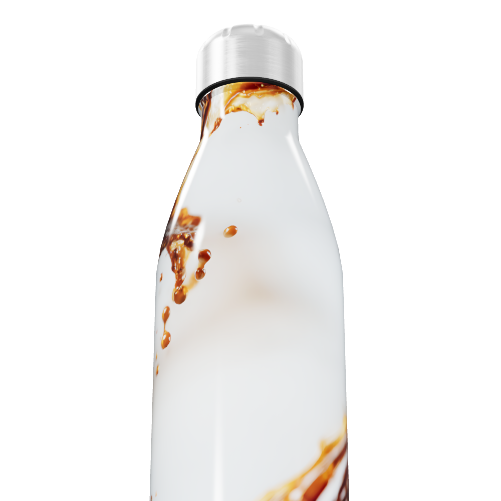 Garrafa Inox - Estampa Café Branca