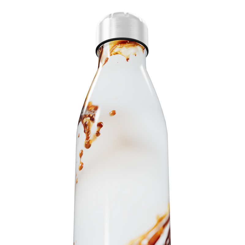 Garrafa Inox - Estampa Café Branca