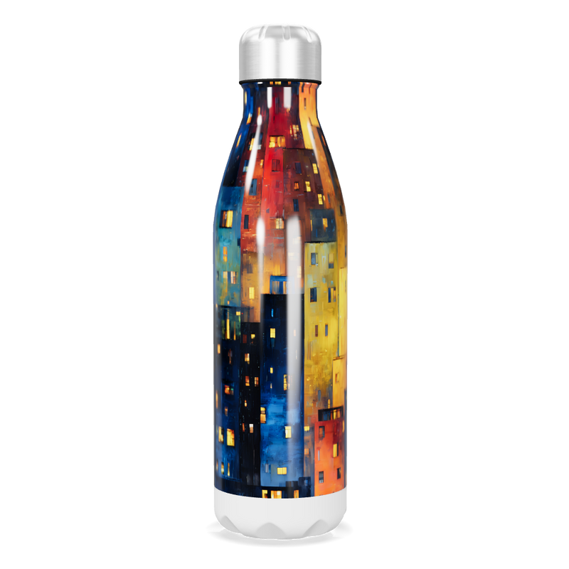 Garrafa Inox - Estampa Urbana Colorida