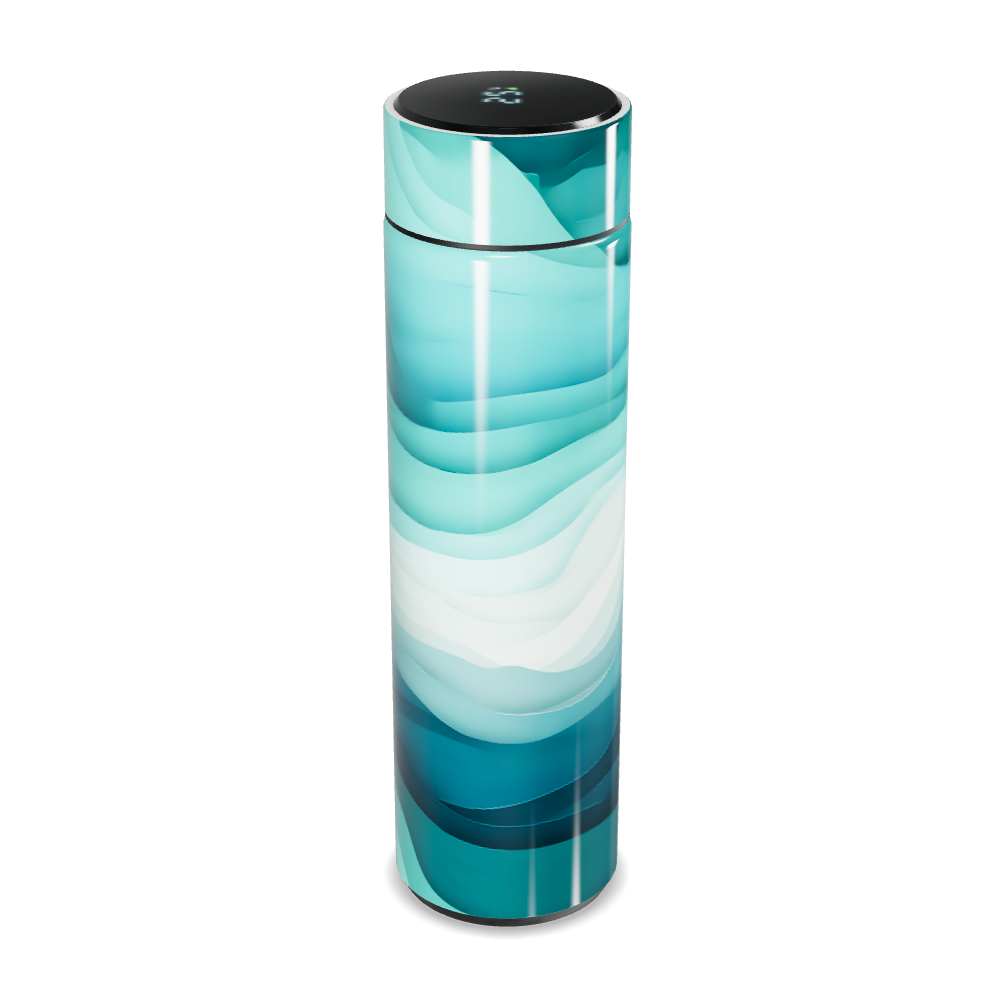 Garrafa Térmica Touch - Design Ondas Azul