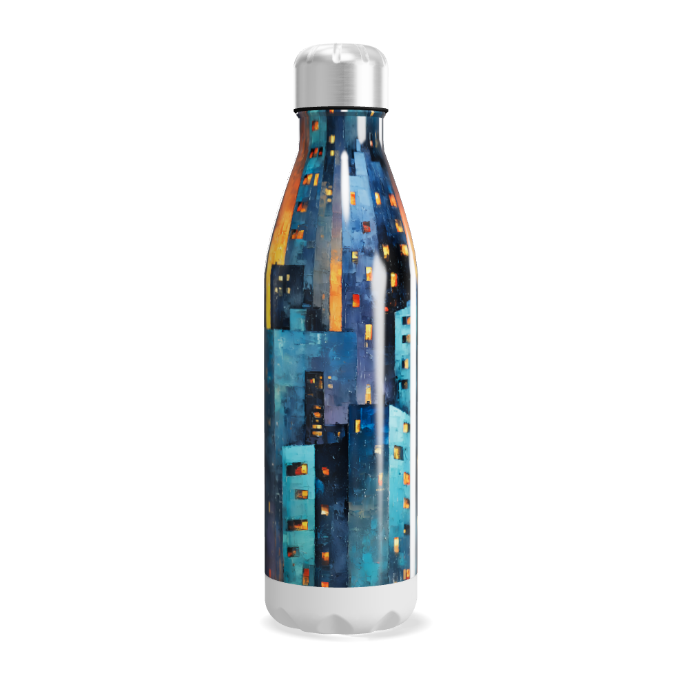 Garrafa Inox - Estampa Noturna Urbana