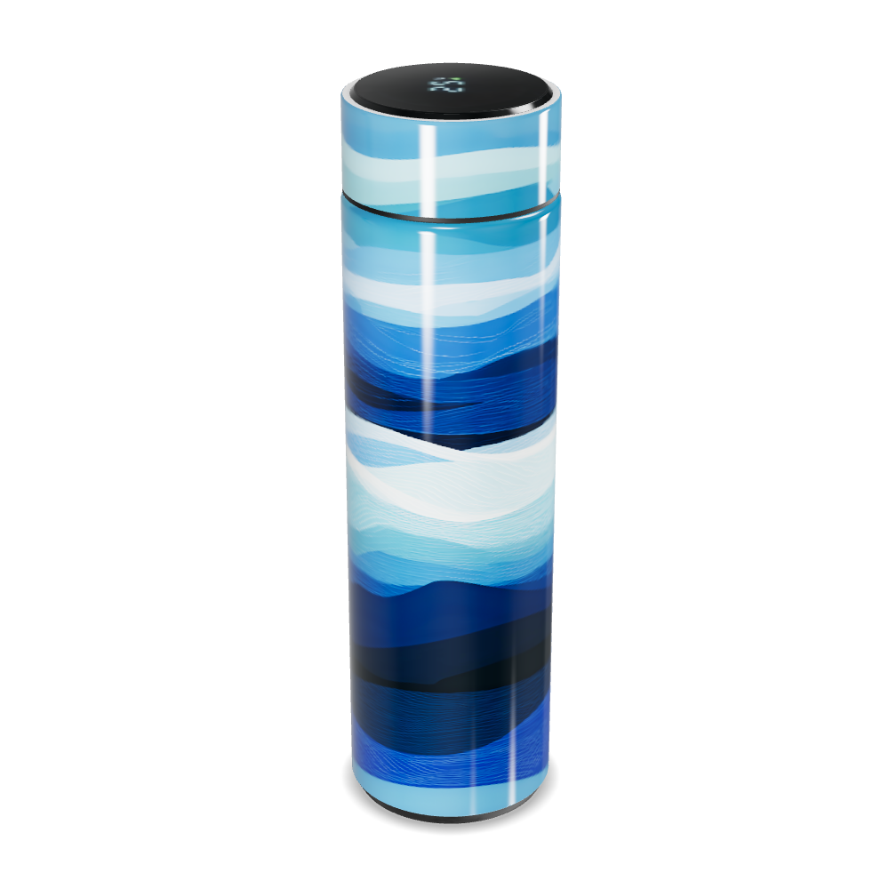 Garrafa Térmica Touch - Azul Listrada Digital