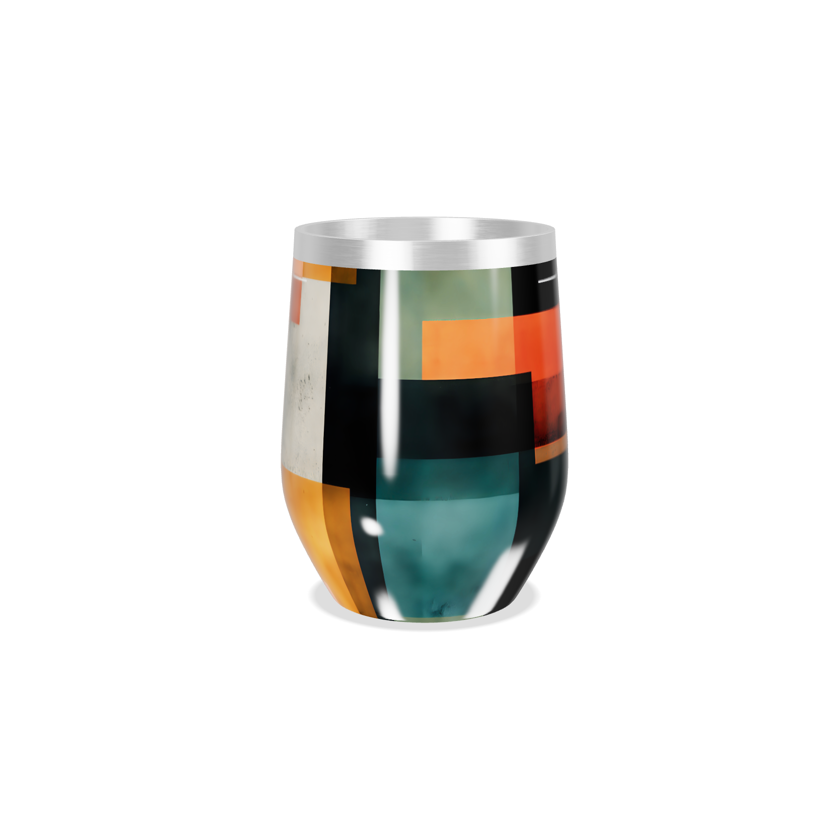 Copo Térmico Slim - Estampa Geométrica Colorida