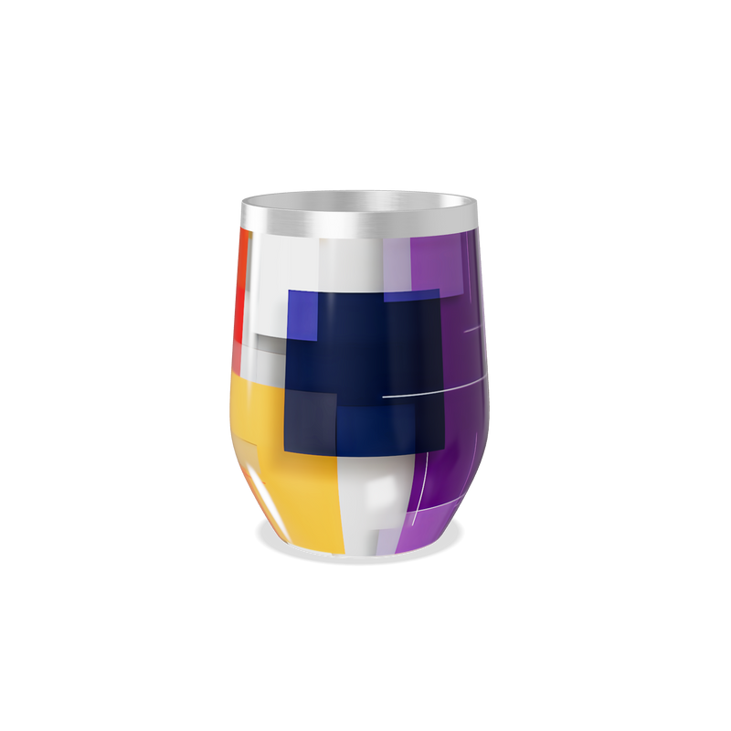 Copo Térmico Slim - Estampa Geométrica Colorida