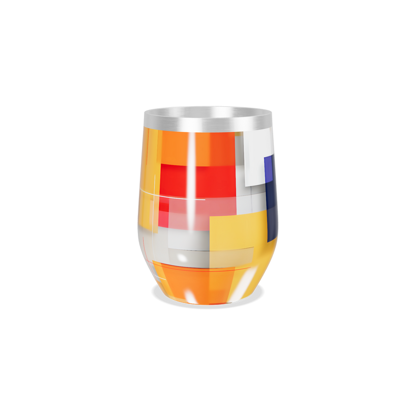 Copo Térmico Slim - Estampa Geométrica Colorida