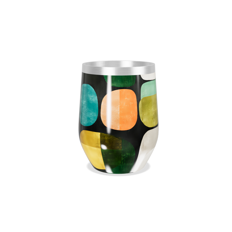 Copo Térmico Slim - Colorido com Estampa Geométrica