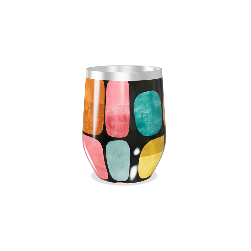 Copo Térmico Slim - Colorido com Estampa Geométrica