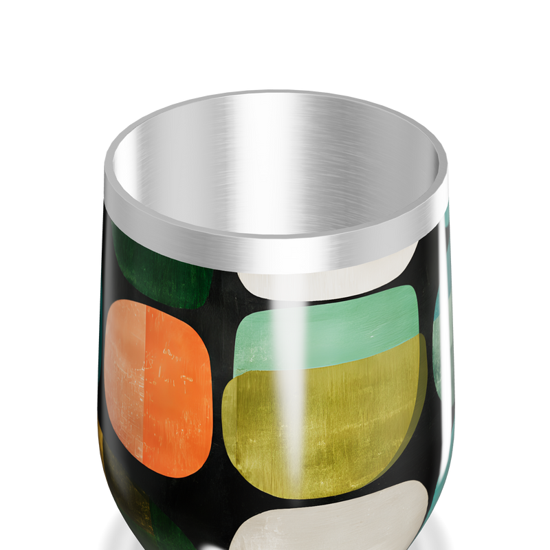 Copo Térmico Slim - Colorido com Estampa Geométrica