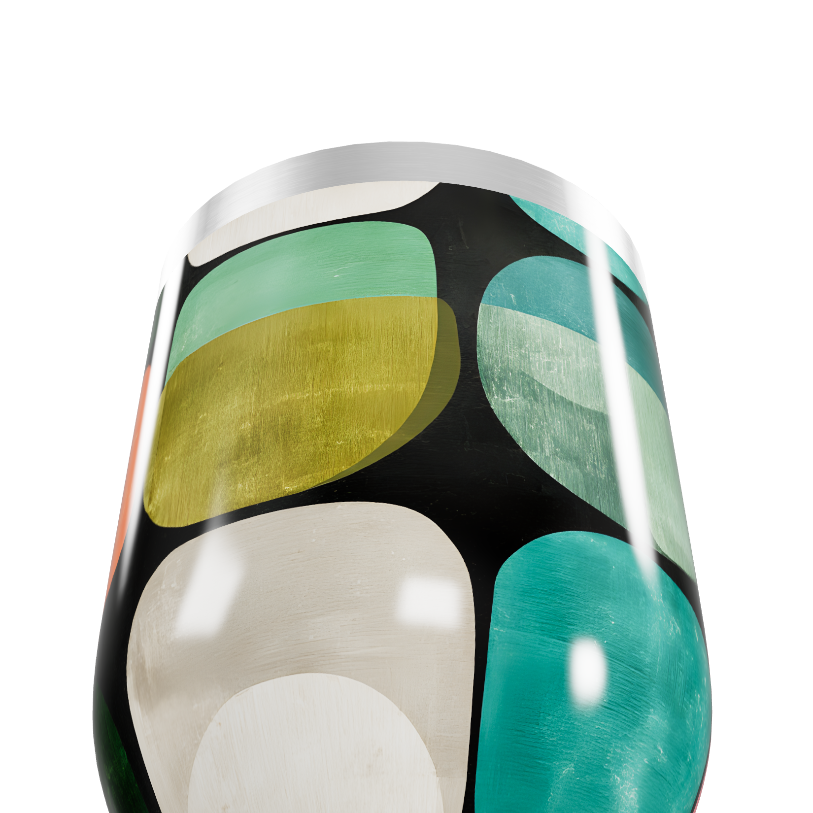 Copo Térmico Slim - Colorido com Estampa Geométrica