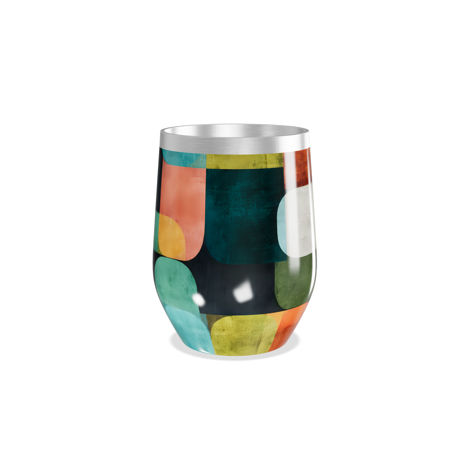 Copo Térmico Slim - Estampado Multicor Aço