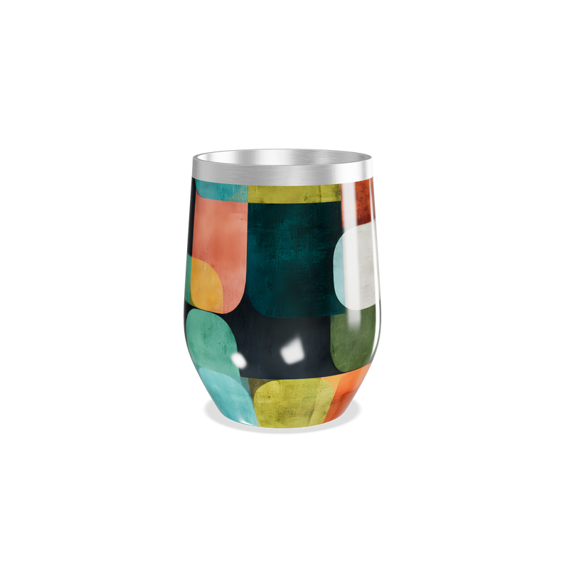 Copo Térmico Slim - Estampado Multicor Aço