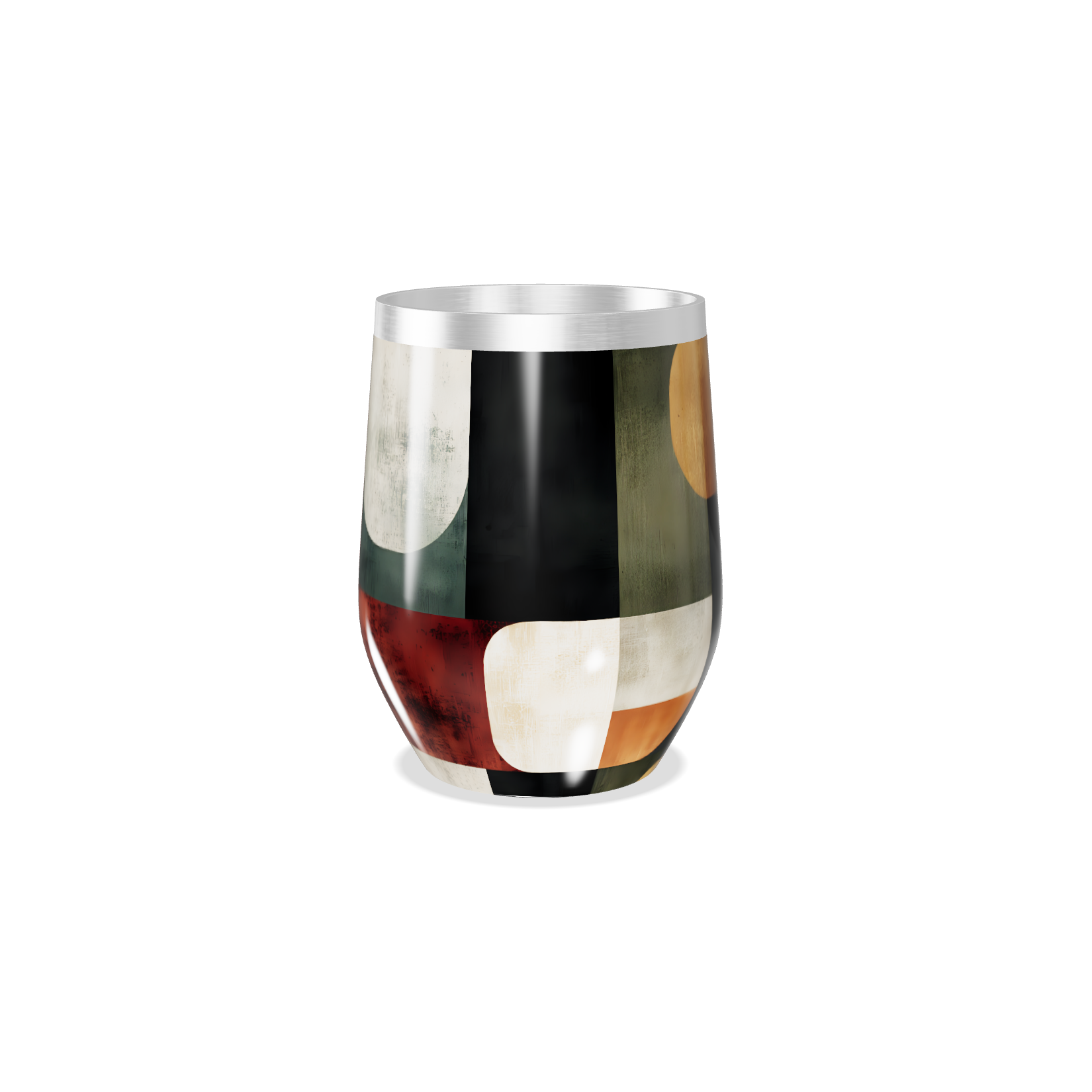 Copo Térmico Slim - Design Geométrico Colorido