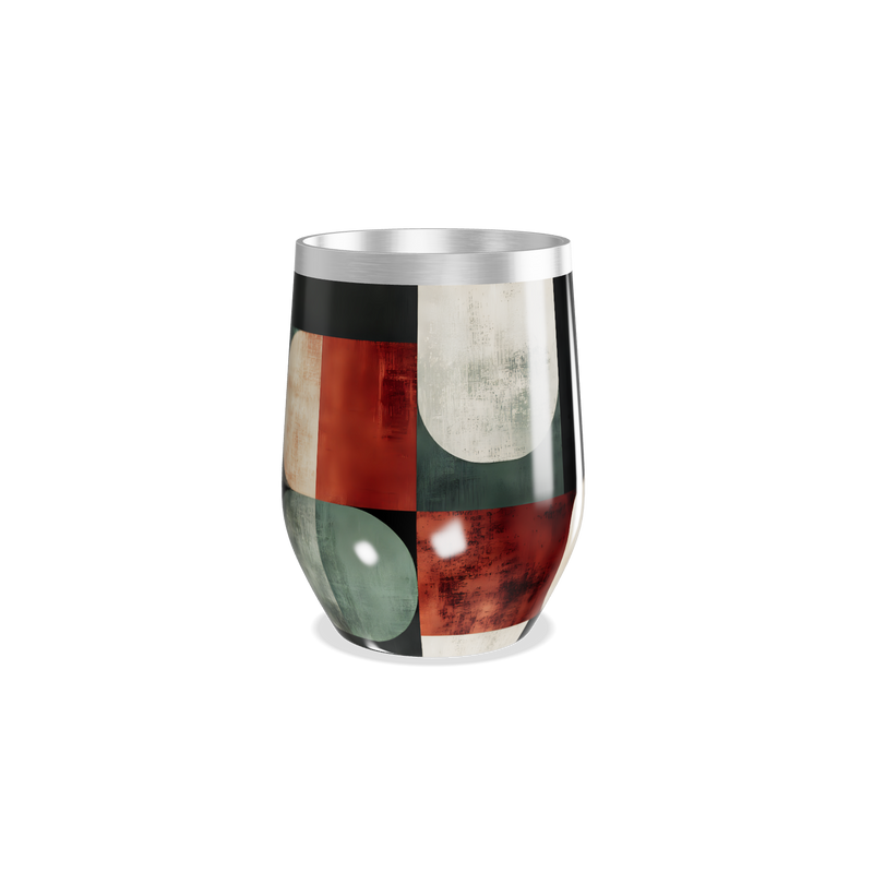 Copo Térmico Slim - Design Geométrico Colorido