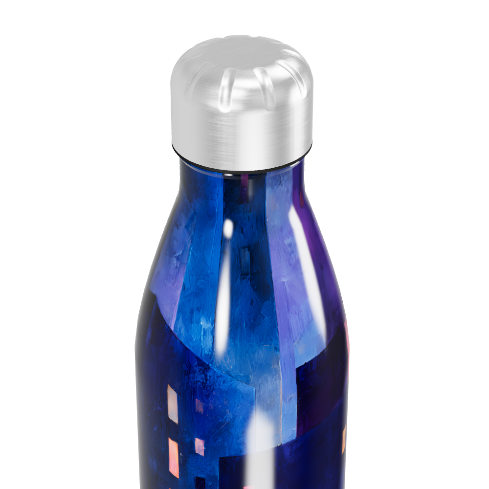 Garrafa Inox - Estampa Abstrata Azul