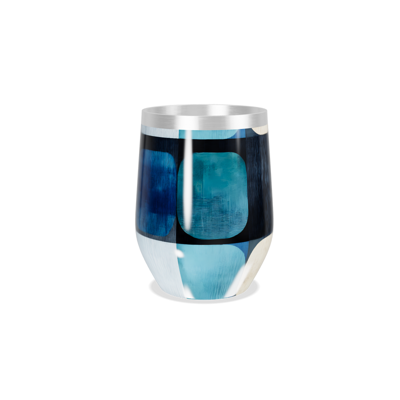 Copo Térmico Slim - Estampado Azul Aço