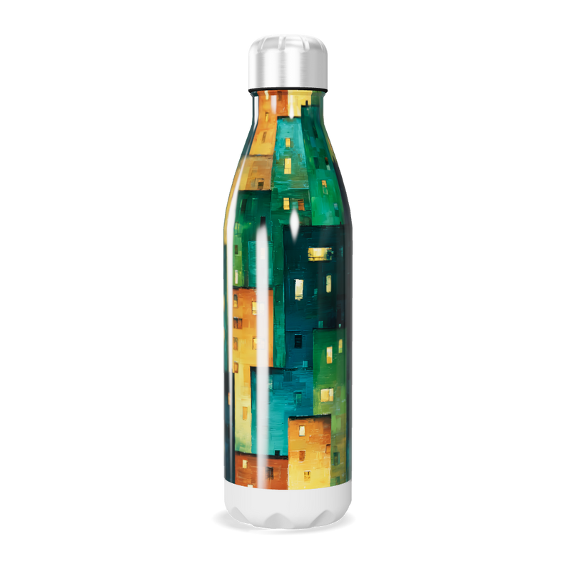 Garrafa Inox - Estampa Colorida Urbana