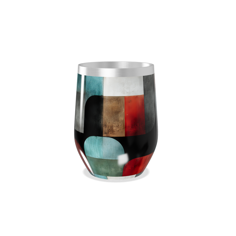 Copo Térmico Slim - Colorido Geométrico Inox