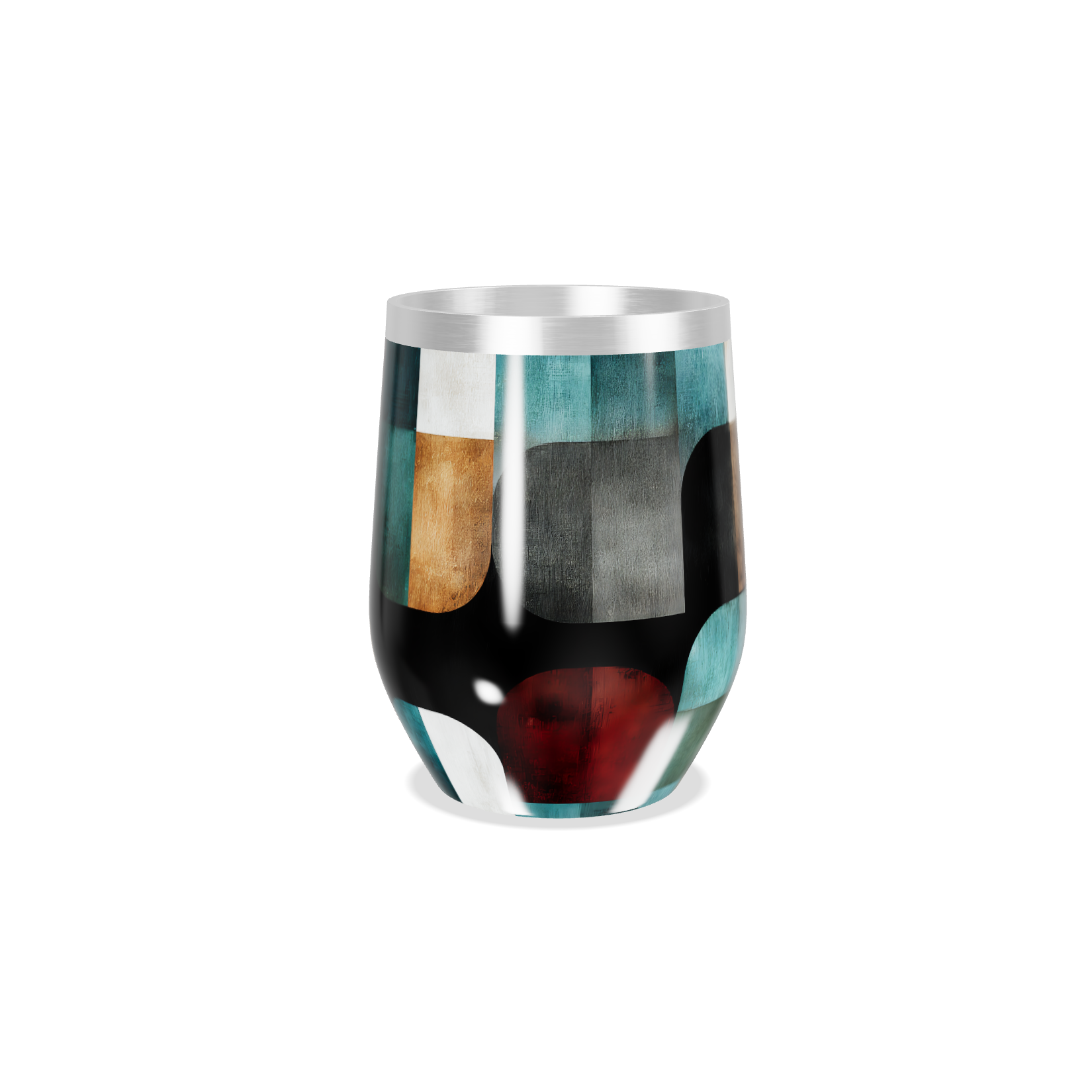 Copo Térmico Slim - Colorido Geométrico Inox