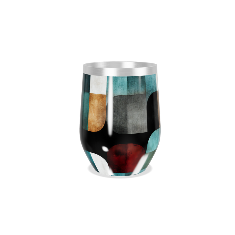 Copo Térmico Slim - Colorido Geométrico Inox