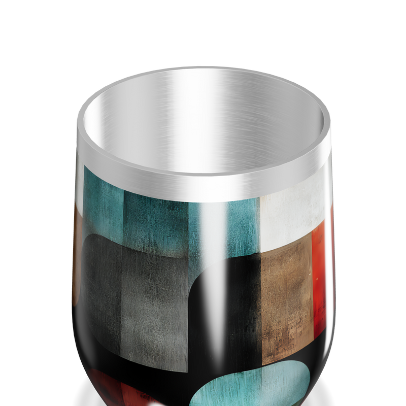 Copo Térmico Slim - Colorido Geométrico Inox