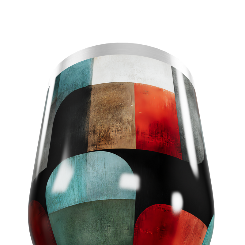 Copo Térmico Slim - Colorido Geométrico Inox