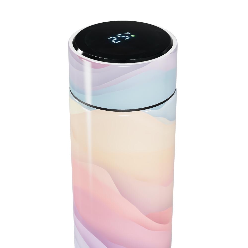 Garrafa Térmica Touch - Degradê Pastel Inox