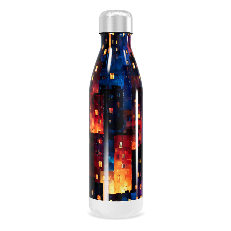 Garrafa Inox - Estampa Colorida Pixelada