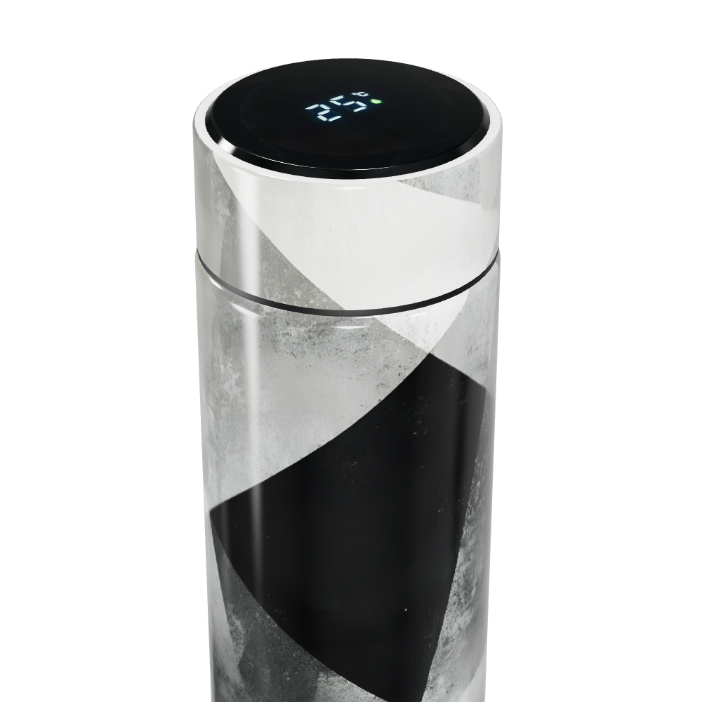 Garrafa Térmica Touch - Preto Branco Geométrico