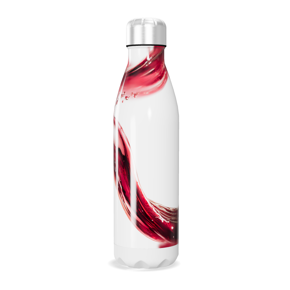 Garrafa Inox - Estampa Fluida Vermelha