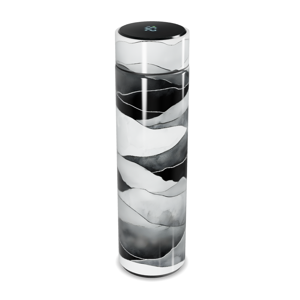 Garrafa Térmica Touch - Design Marmorizado Preto