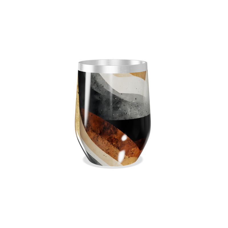 Copo Térmico Slim - Design Preto e Dourado