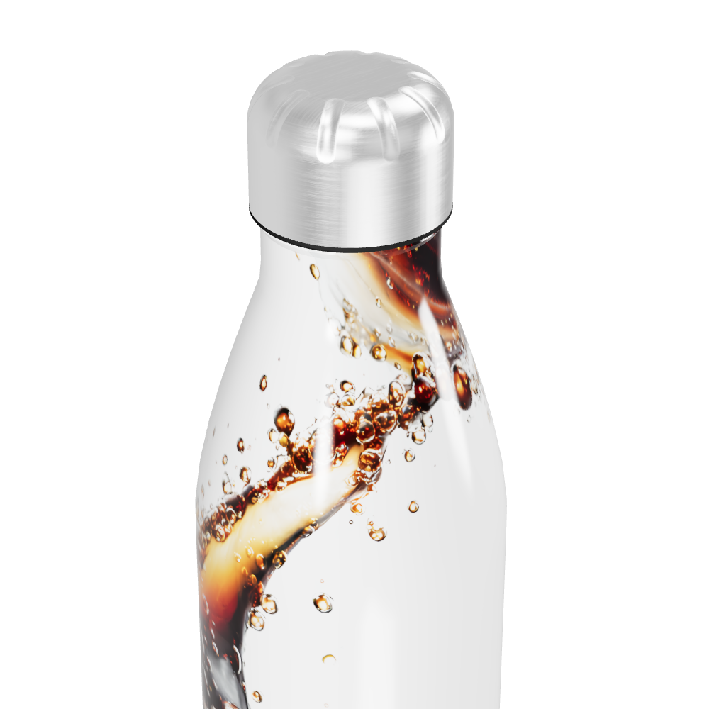 Garrafa Inox Estampa Líquida Branca