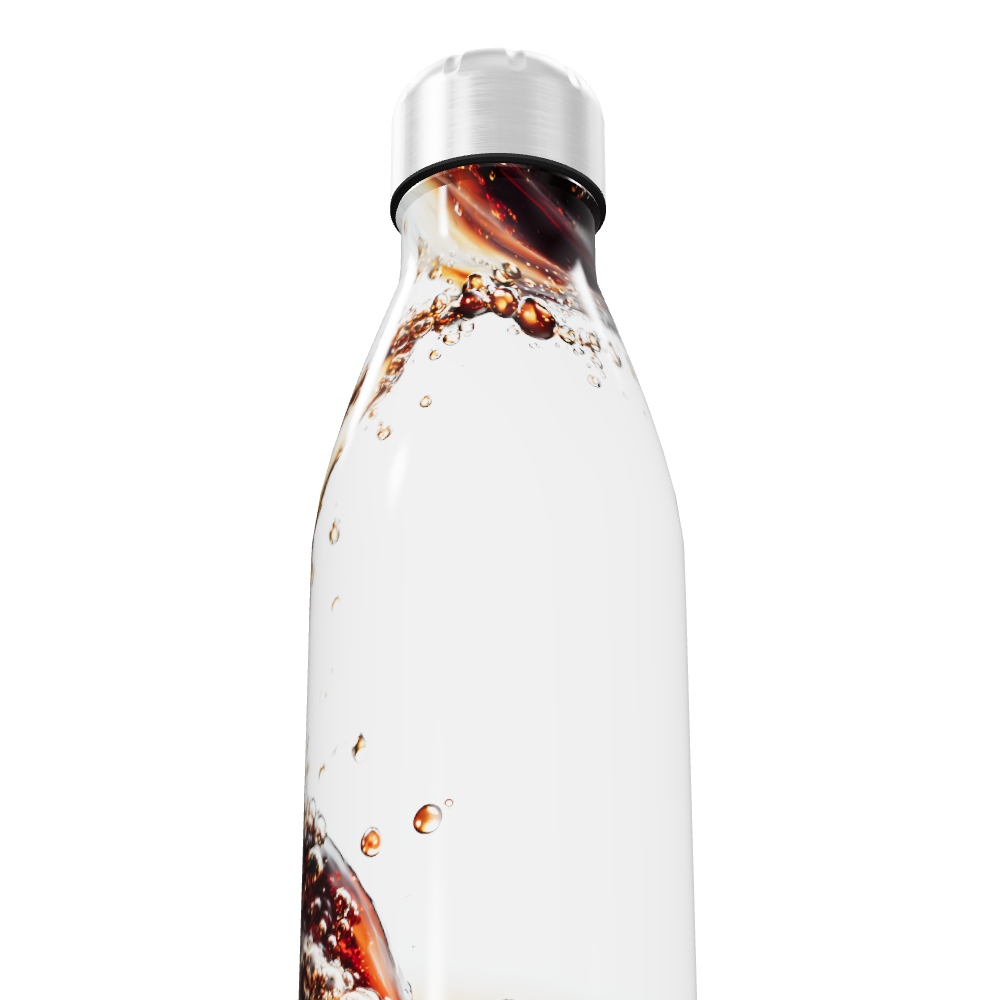 Garrafa Inox Estampa Líquida Branca