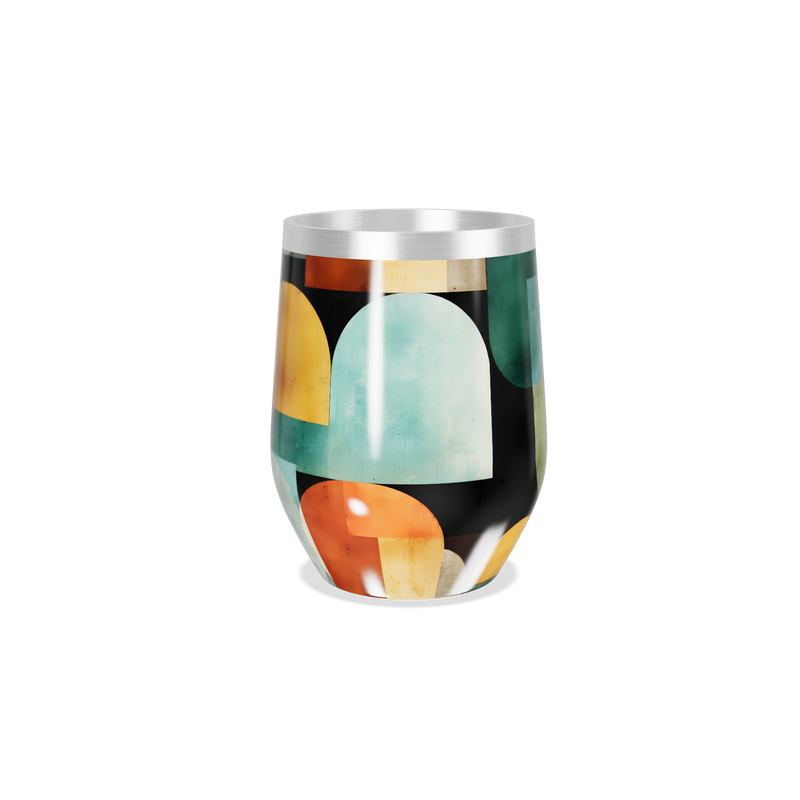 Copo Térmico Slim - Design Geométrico Colorido