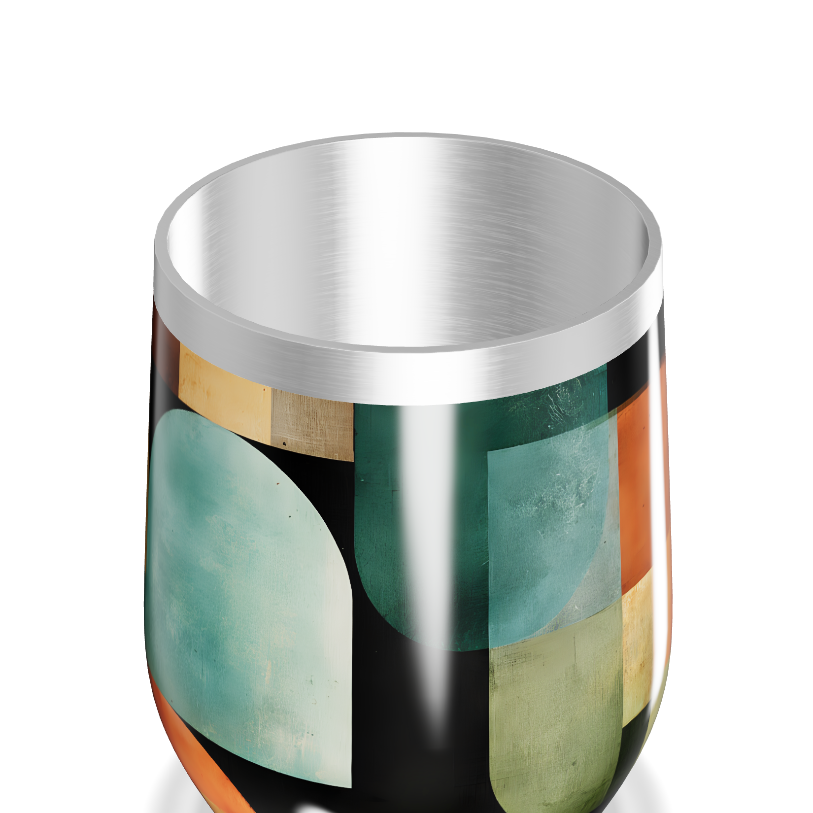 Copo Térmico Slim - Design Geométrico Colorido