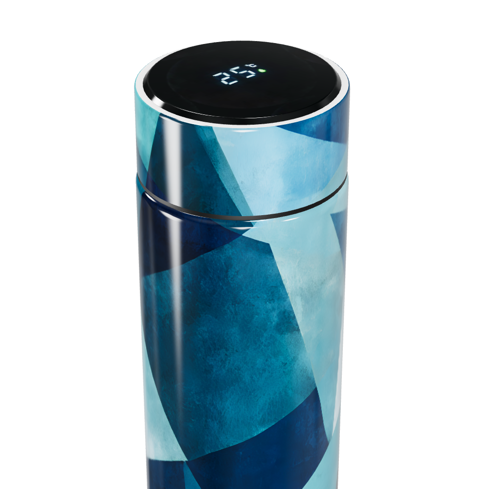 Garrafa Térmica Touch - Azul Geométrica