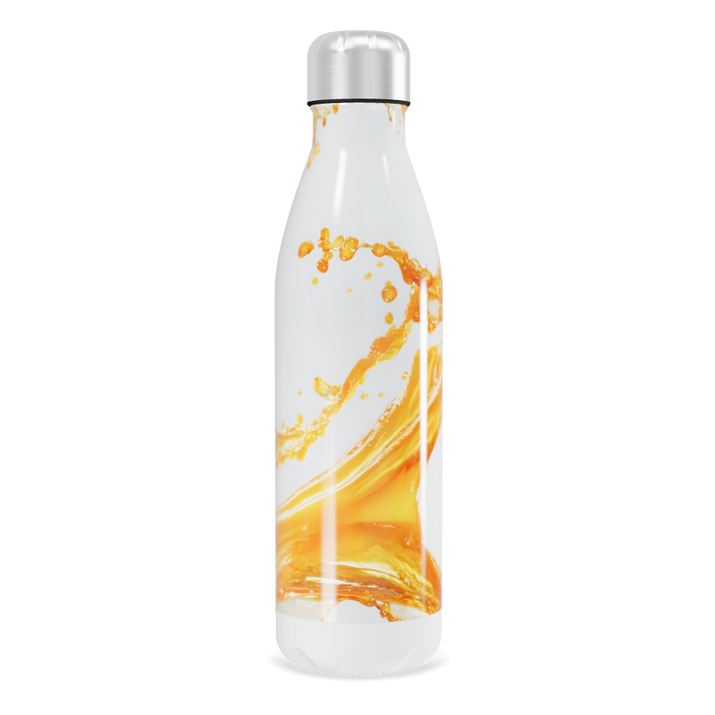 Garrafa Inox - Estampa Splash Laranja