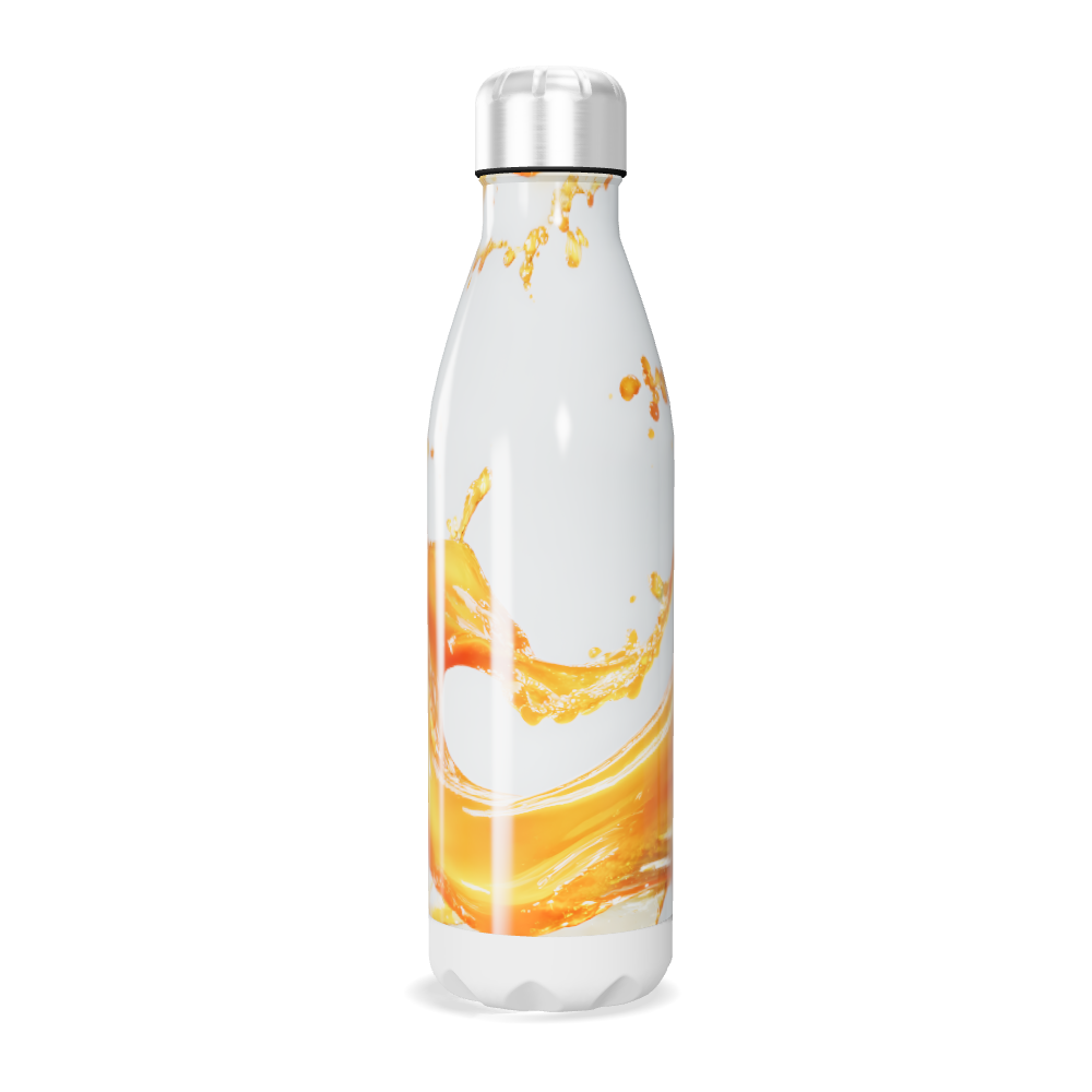 Garrafa Inox - Estampa Splash Laranja