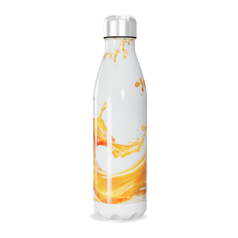 Garrafa Inox - Estampa Splash Laranja