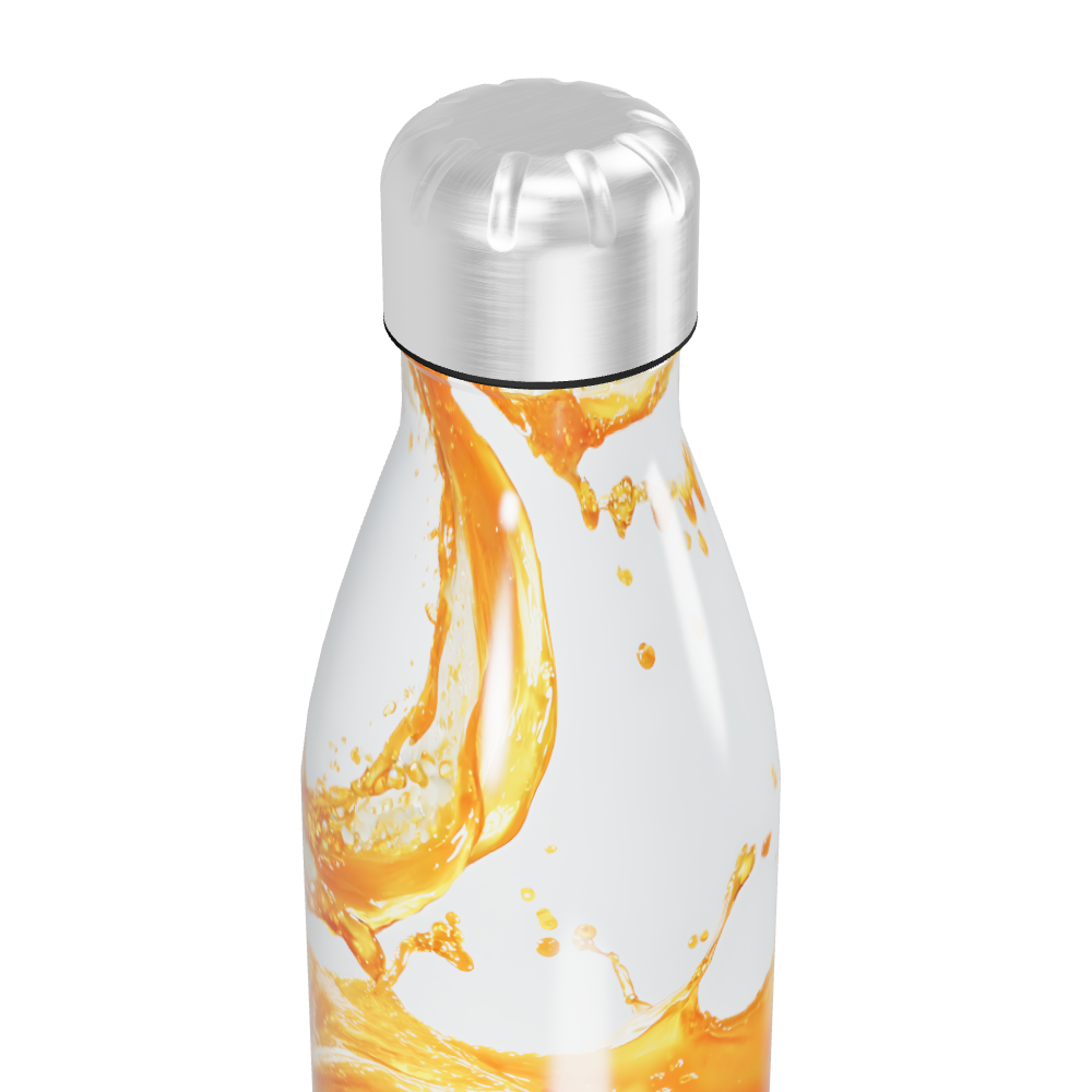 Garrafa Inox - Estampa Splash Laranja