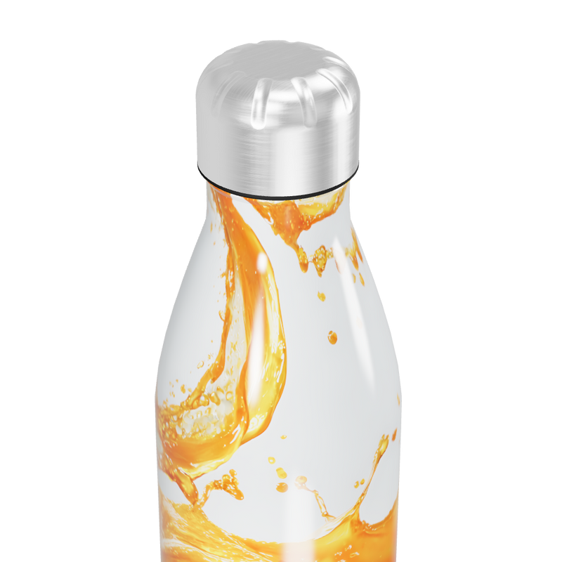 Garrafa Inox - Estampa Splash Laranja