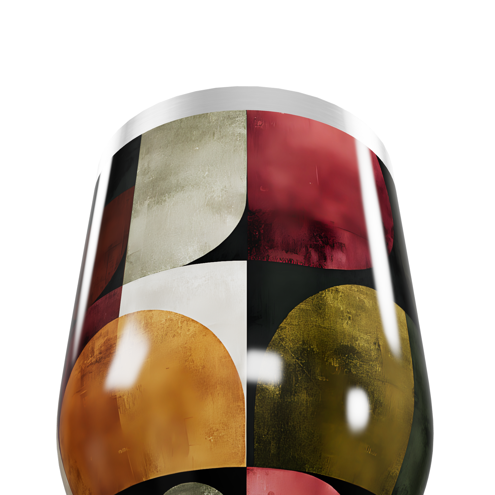 Copo Térmico Slim - Estampa Geométrica Colorida