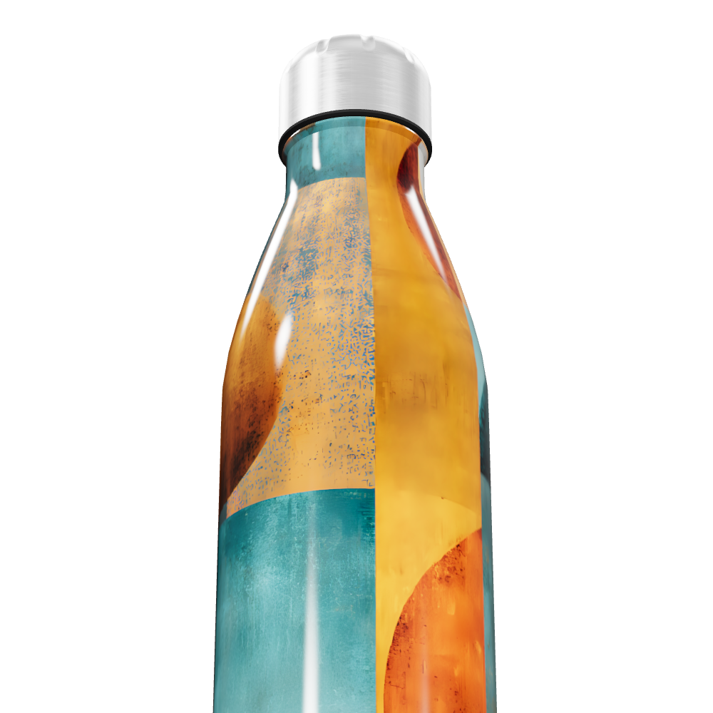 Garrafa Inox - Estampa Abstrata Colorida